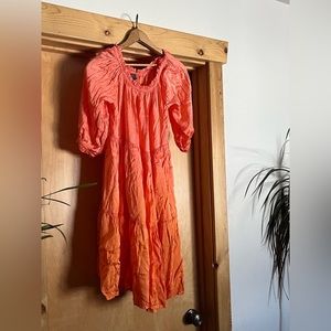 Raquel Allegra Dress- color is coral (pink/orangey)